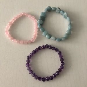 Bracelet. Pink, purple, blue